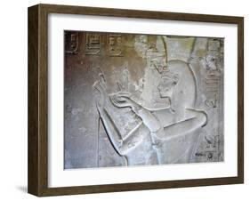 Egypt, Luxor, Valley of the Kings, Tomb of Seti II, Entrance Relief of Ra from Nineteenth Dynasty-null-Framed Giclee Print