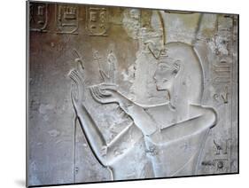 Egypt, Luxor, Valley of the Kings, Tomb of Seti II, Entrance Relief of Ra from Nineteenth Dynasty-null-Mounted Giclee Print