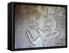 Egypt, Luxor, Valley of the Kings, Tomb of Seti II, Entrance Relief of Ra from Nineteenth Dynasty-null-Framed Stretched Canvas