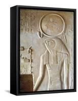 Egypt, Luxor, Valley of the Kings, Tomb of Seti II, Entrance Relief of Ra from Nineteenth Dynasty-null-Framed Stretched Canvas