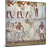 Egypt, Mural Paintings Showing Votive Offerings in Tomb of Scribe and Granary Accountant-null-Mounted Giclee Print