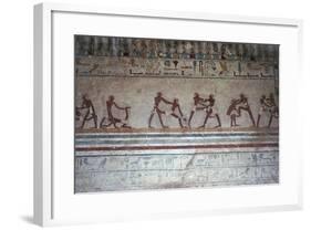 Egypt, Necropolis of Beni Hasan, Tomb of Amenemhat, Mural Painting Depicting Wrestling Scenes-null-Framed Giclee Print