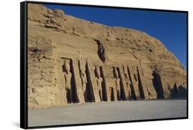 Egypt, Nubia, Abu Simbel, Facade of Temple of Hator-null-Framed Stretched Canvas