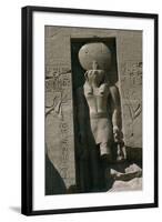 Egypt, Nubia, Abu Simbel, Great Temple of Ramses II, Facade, Niche with Statue of Sun God Ra-null-Framed Giclee Print