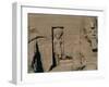 Egypt, Nubia, Abu Simbel, Great Temple of Ramses II, Facade, Niche with Statue of Sun God Ra-null-Framed Giclee Print