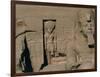 Egypt, Nubia, Abu Simbel, Great Temple of Ramses II, Facade, Niche with Statue of Sun God Ra-null-Framed Giclee Print