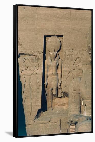 Egypt, Nubia, Abu Simbel, the Great Temple of Ramses II, Detail of the Façade-null-Framed Stretched Canvas