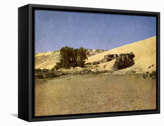 Egypt - Nubian settlement-English Photographer-Framed Stretched Canvas