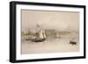 Egypt, Ruins of Luxor from River Nile Based on Drawing by David Roberts-null-Framed Giclee Print