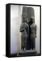 Egypt, Statuary Group-null-Framed Stretched Canvas
