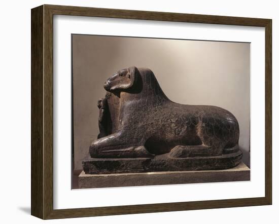 Egypt, Statue Representing the God Amun as a Ram That Protects the Pharaoh Amenhotep III-null-Framed Giclee Print