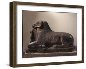 Egypt, Statue Representing the God Amun as a Ram That Protects the Pharaoh Amenhotep III-null-Framed Giclee Print