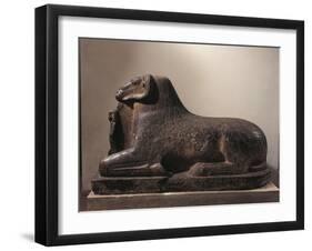 Egypt, Statue Representing the God Amun as a Ram That Protects the Pharaoh Amenhotep III-null-Framed Giclee Print