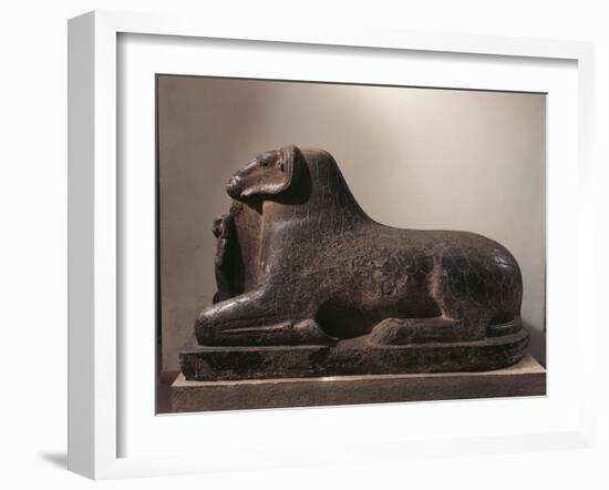 Egypt, Statue Representing the God Amun as a Ram That Protects the Pharaoh Amenhotep III-null-Framed Giclee Print