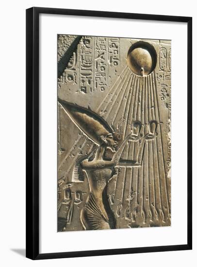 Egypt, Tell El-Amarna, Bas-Relief Depicting Amenhotep IV-null-Framed Giclee Print