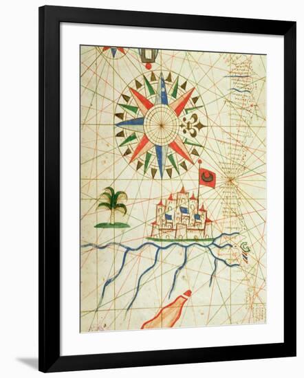 Egypt, the River Nile and Cairo, from a Nautical Atlas, 1646 (Detail)-null-Framed Giclee Print