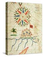 Egypt, the River Nile and Cairo, from a Nautical Atlas, 1646 (Detail)-null-Stretched Canvas