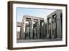 Egypt, Thebes, Luxor, Karnak, Temple of Amon, Court of Ramses II, Columns and Statues-null-Framed Giclee Print