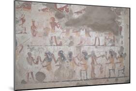Egypt, Thebes, Luxor, Sheikh 'Abd El-Qurna, Tomb of Neferronpet, Detail of Fresco-null-Mounted Giclee Print