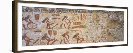 Egypt, Thebes, Luxor, Tomb of City Governor and Vizier Hepu, Mural Painting Showing Craftsman-null-Framed Giclee Print