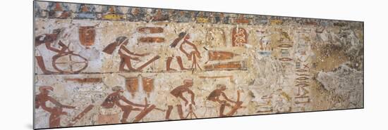 Egypt, Thebes, Luxor, Tomb of City Governor and Vizier Hepu, Mural Painting Showing Craftsman-null-Mounted Giclee Print