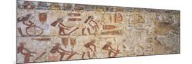 Egypt, Thebes, Luxor, Tomb of City Governor and Vizier Hepu, Mural Painting Showing Craftsman-null-Mounted Giclee Print