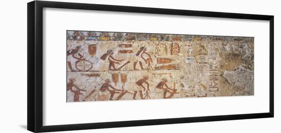 Egypt, Thebes, Luxor, Tomb of City Governor and Vizier Hepu, Mural Painting Showing Craftsman-null-Framed Giclee Print