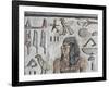 Egypt, Thebes, Luxor, Valley of the Kings, Close-Up of Mural Paintings-null-Framed Giclee Print