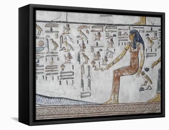 Egypt, Thebes, Luxor, Valley of the Kings, Close-Up of Mural Paintings-null-Framed Stretched Canvas