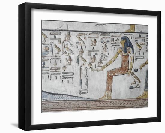 Egypt, Thebes, Luxor, Valley of the Kings, Close-Up of Mural Paintings-null-Framed Giclee Print