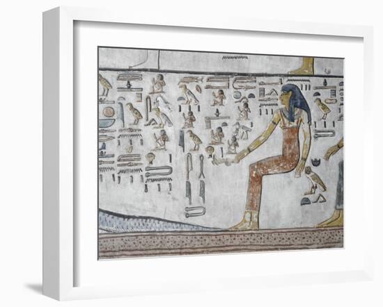 Egypt, Thebes, Luxor, Valley of the Kings, Close-Up of Mural Paintings-null-Framed Giclee Print