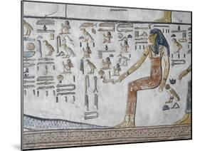 Egypt, Thebes, Luxor, Valley of the Kings, Close-Up of Mural Paintings-null-Mounted Giclee Print