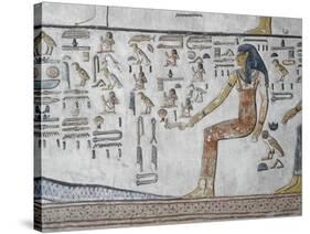 Egypt, Thebes, Luxor, Valley of the Kings, Close-Up of Mural Paintings-null-Stretched Canvas