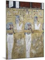 Egypt, Thebes, Luxor, Valley of the Kings, Detail of Mural Paintings in Main Hall of Tomb of Seti I-null-Mounted Giclee Print