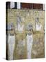 Egypt, Thebes, Luxor, Valley of the Kings, Detail of Mural Paintings in Main Hall of Tomb of Seti I-null-Stretched Canvas