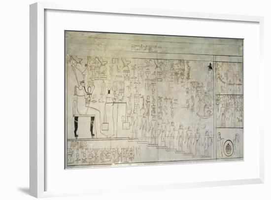 Egypt, Thebes, Luxor, Valley of the Kings, Mural Paintings, Burial Chamber, Tomb of Horemheb-null-Framed Giclee Print