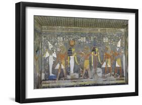 Egypt, Thebes, Luxor, Valley of the Kings, Mural Paintings, Burial Chamber, Tomb of Horemheb-null-Framed Giclee Print