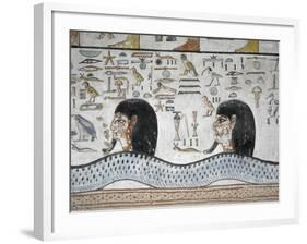 Egypt, Thebes, Luxor, Valley of the Kings, Mural Paintings, Side Chamber, Tomb of Seti I-null-Framed Giclee Print