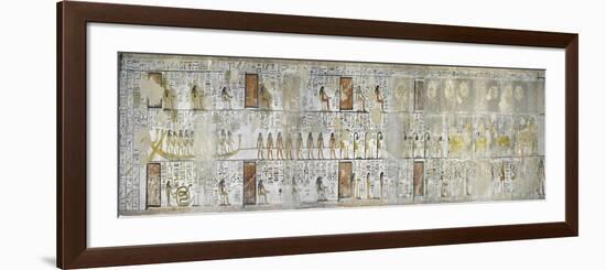 Egypt, Thebes, Luxor, Valley of the Kings, Mural Paintings, Side Chamber, Tomb of Seti I-null-Framed Premium Giclee Print