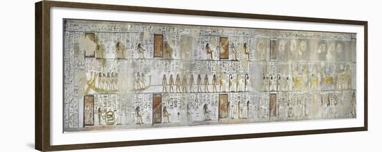 Egypt, Thebes, Luxor, Valley of the Kings, Mural Paintings, Side Chamber, Tomb of Seti I-null-Framed Premium Giclee Print