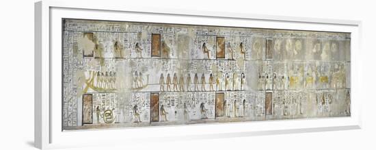 Egypt, Thebes, Luxor, Valley of the Kings, Mural Paintings, Side Chamber, Tomb of Seti I-null-Framed Premium Giclee Print