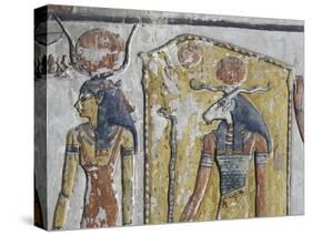 Egypt, Thebes, Luxor, Valley of the Kings, Mural Paintings, Side Chamber-null-Stretched Canvas