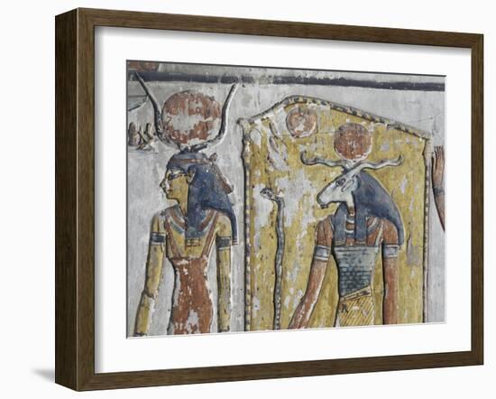 Egypt, Thebes, Luxor, Valley of the Kings, Mural Paintings, Side Chamber-null-Framed Giclee Print