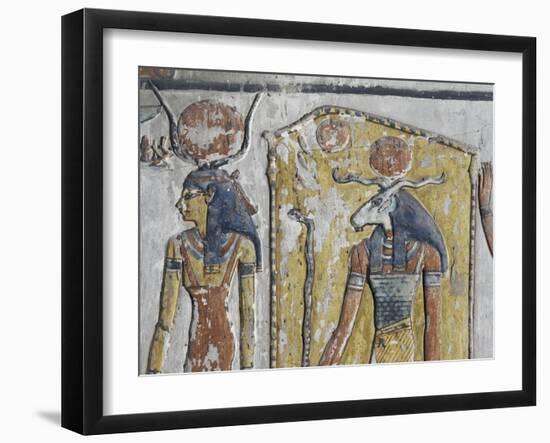 Egypt, Thebes, Luxor, Valley of the Kings, Mural Paintings, Side Chamber-null-Framed Giclee Print