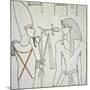 Egypt, Thebes, Luxor, Valley of the Kings, Tomb of Amenhotep II, Close Up of Osiris and Pharaoh-null-Mounted Giclee Print