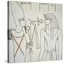 Egypt, Thebes, Luxor, Valley of the Kings, Tomb of Amenhotep II, Close Up of Osiris and Pharaoh-null-Stretched Canvas