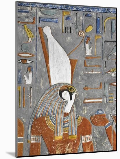 Egypt, Thebes, Luxor, Valley of the Kings, Tomb of Horemheb, Mural Painting of Harsiesis-null-Mounted Giclee Print