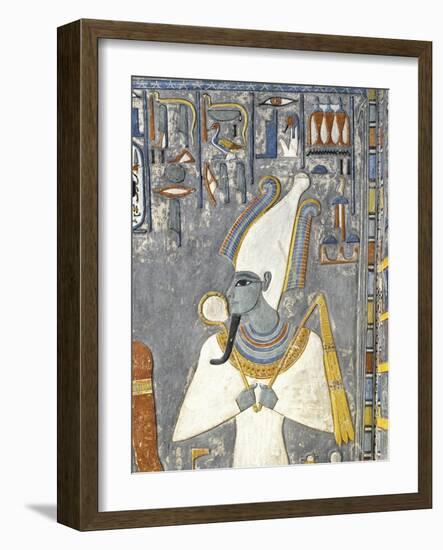 Egypt, Thebes, Luxor, Valley of the Kings, Tomb of Horemheb, Vestibule, Mural Paintings, Osiris-null-Framed Giclee Print
