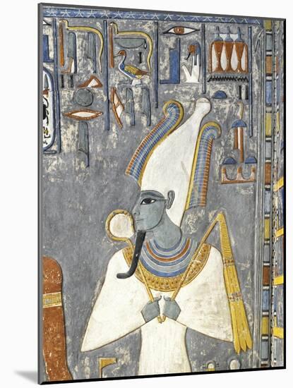 Egypt, Thebes, Luxor, Valley of the Kings, Tomb of Horemheb, Vestibule, Mural Paintings, Osiris-null-Mounted Giclee Print