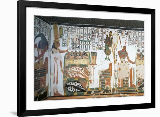Egypt, Thebes, Luxor, Valley of the Kings, Tomb of Nefertari. Vestibule. Mural Paintings-null-Framed Giclee Print